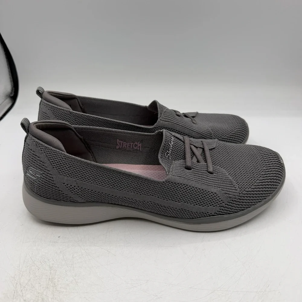 Skechers Microburst 2.0 Irresistible Shoes Womens 11 Grey Slip On Loafers 104136